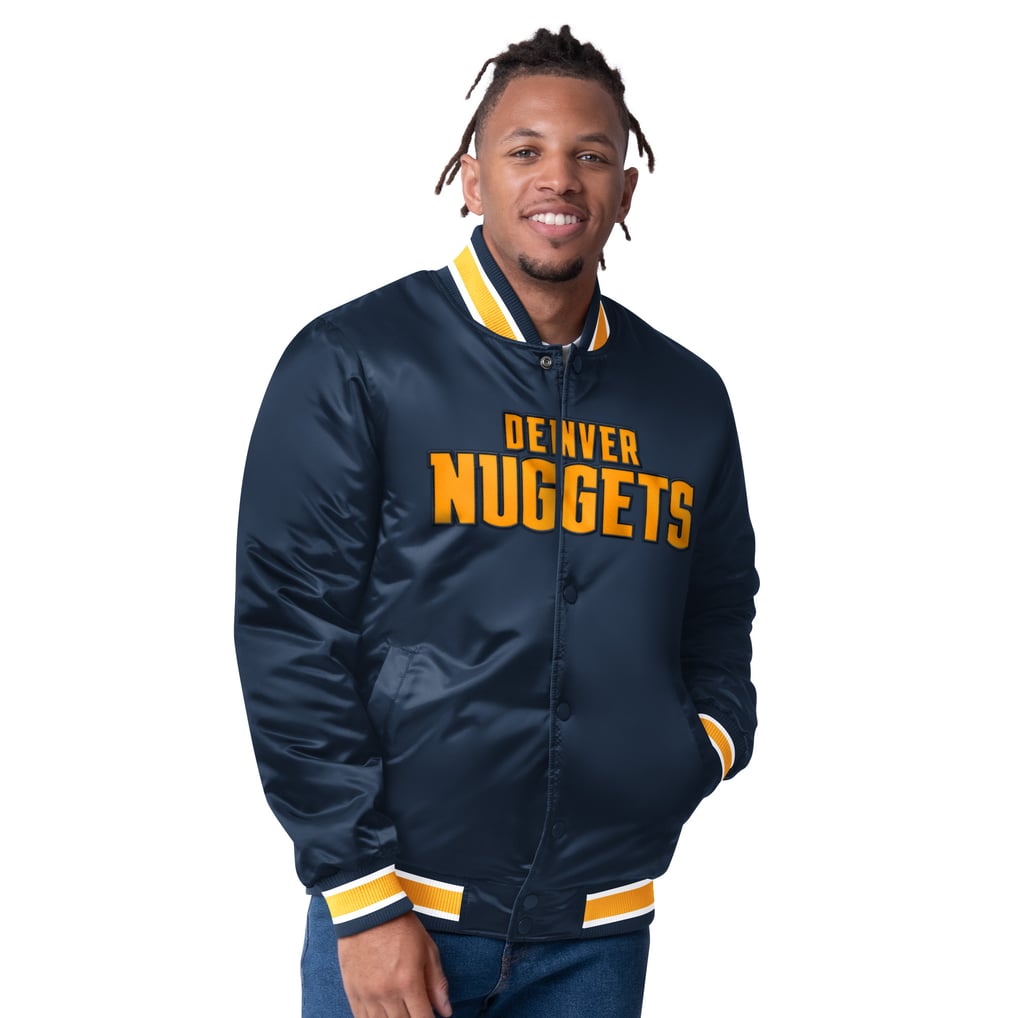  Denver Nuggets Starter Reversible Satin Full-Snap Varsity Jacket - Yellow
